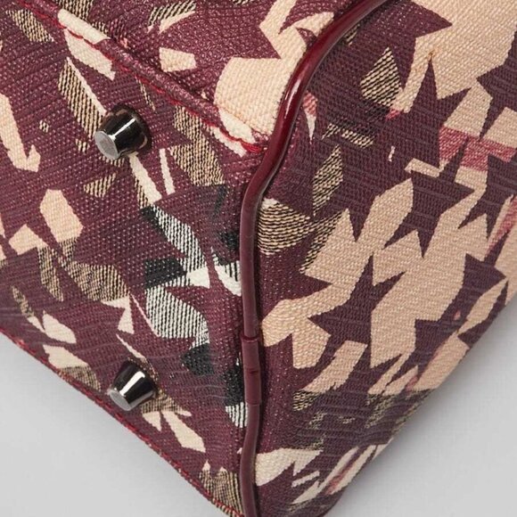 Burberry Beige/Red Supernova Star Check Coated Canvas and Leather Crossbody Bag - Picture 11 of 12